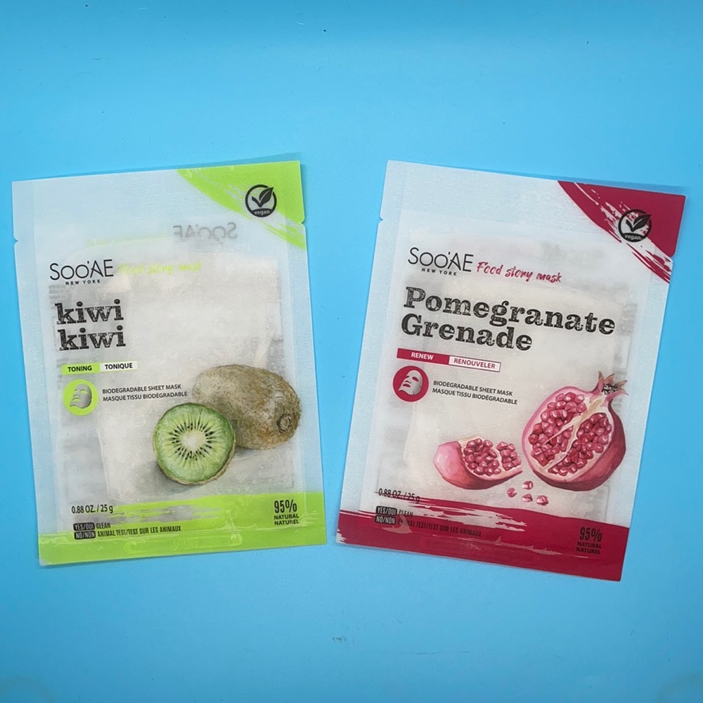 Soo’ae Food Story Masks - Kiwi & Pomegranate